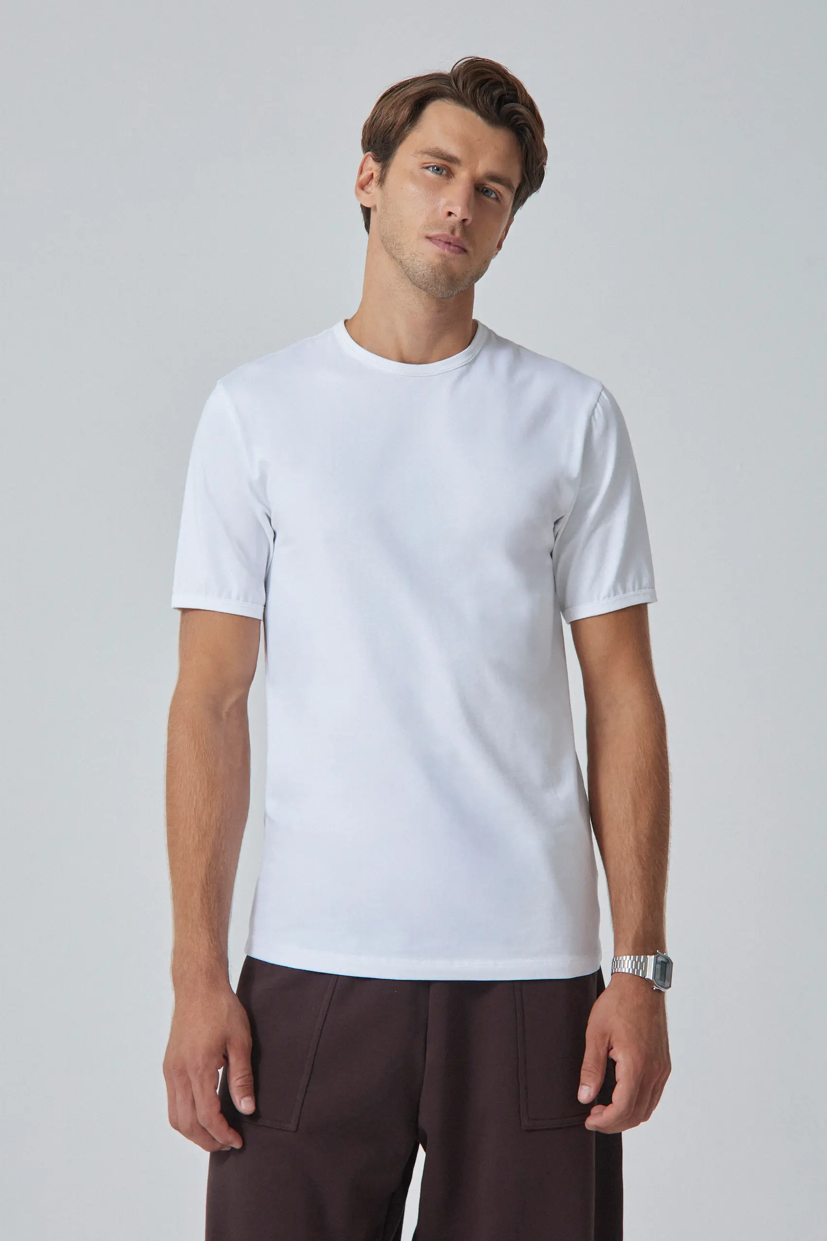 Vrnt.04238 t-shirt slim GLITCH off-white